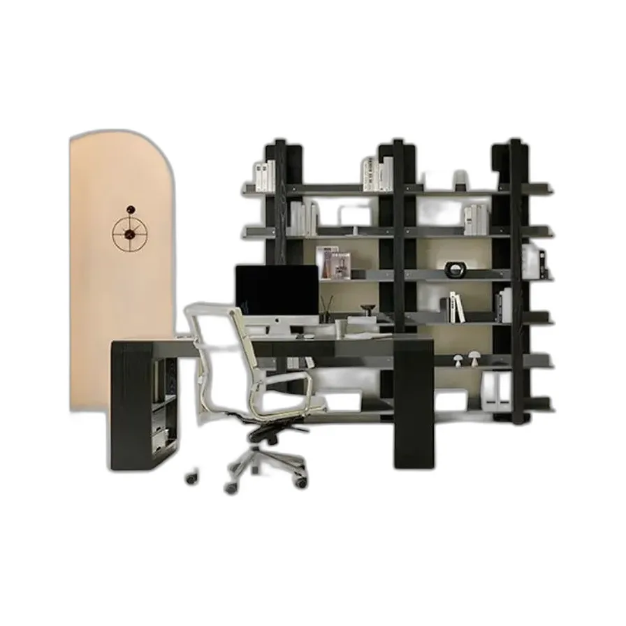 헨지디자인 메르안 서재 set (책장1+책상1구성)